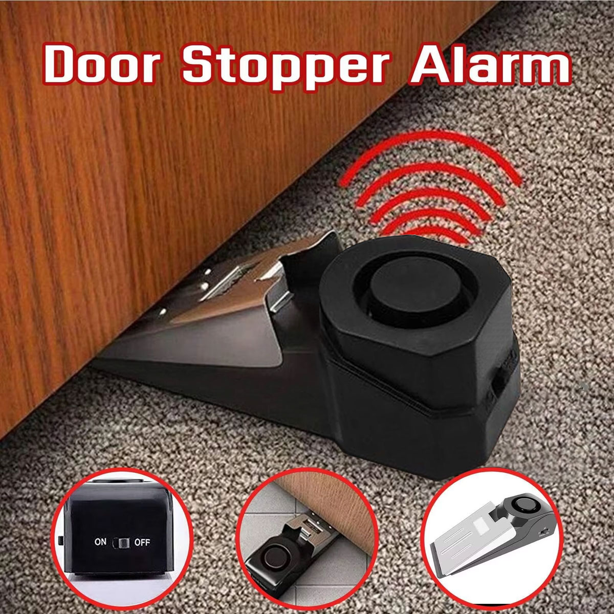 Door Stop Alarm - Kablosuz Kapı Durdurma Alarm Sistemi 120dB