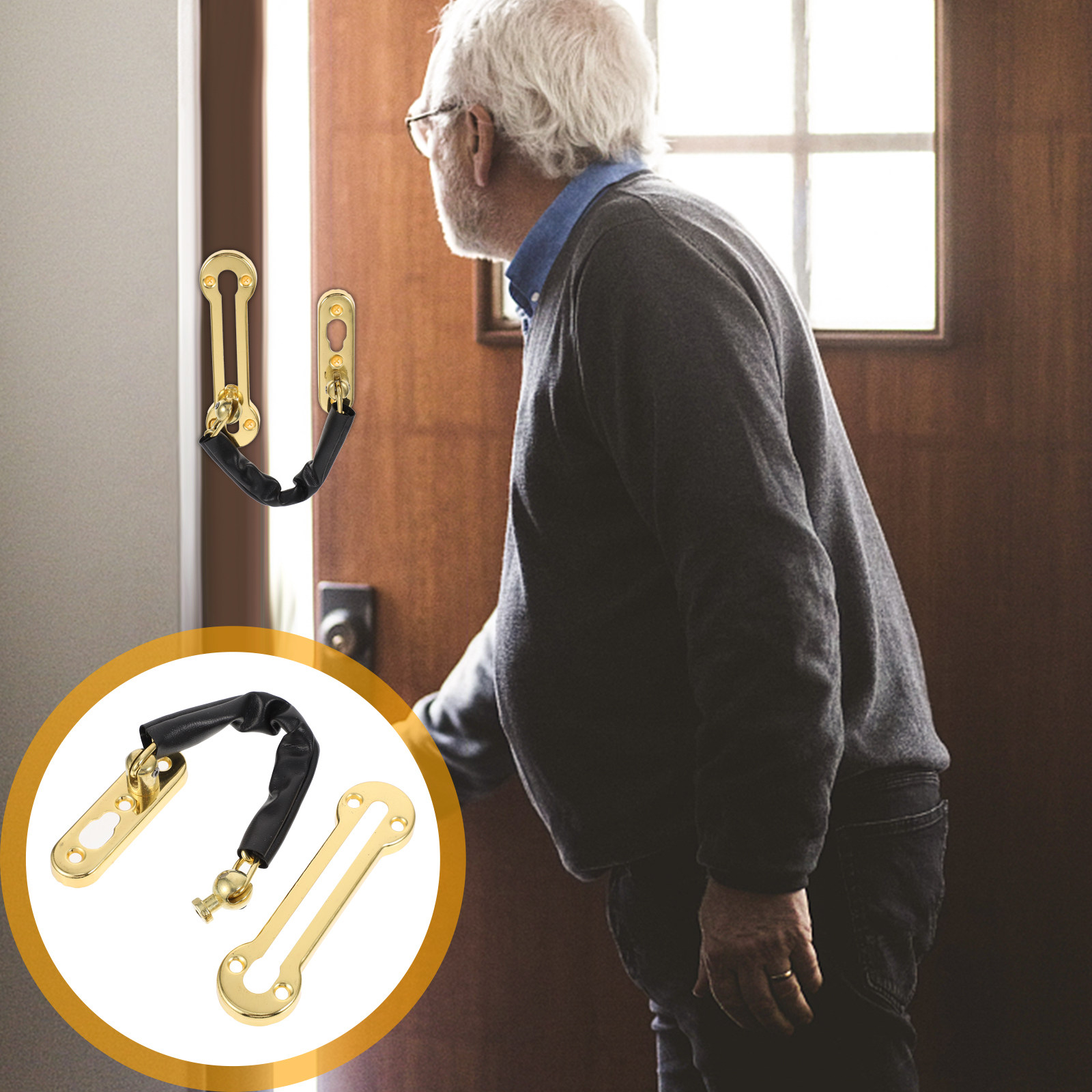 Security Chain Door - Paslanmaz Çelik Kapı Zinciri Kilidi, Ağır
