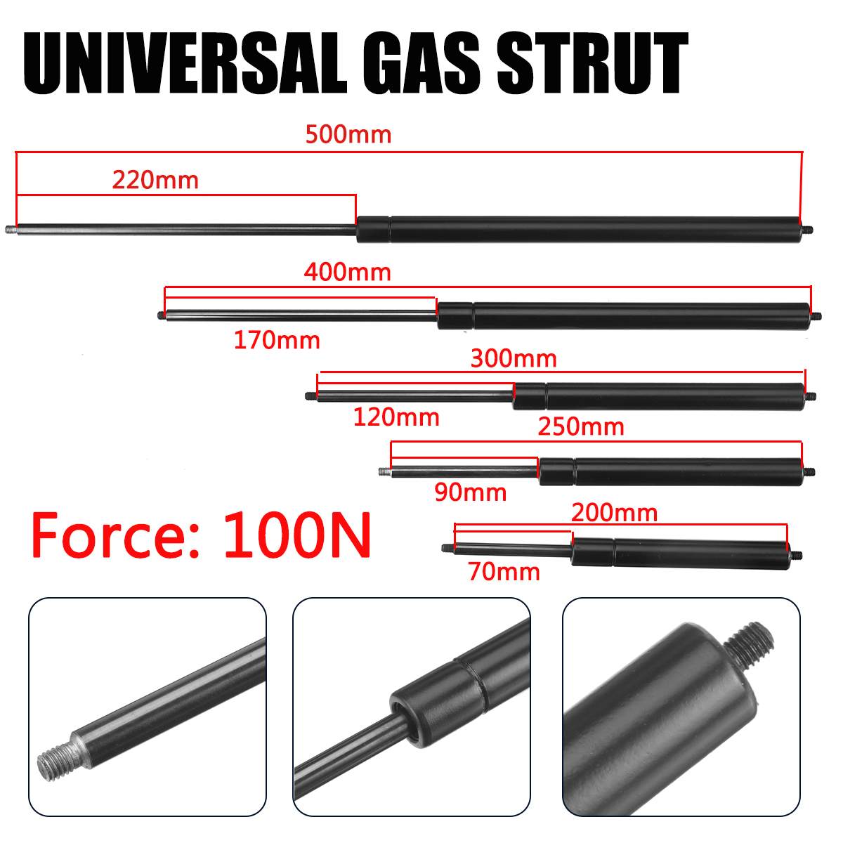2 adet 100N 200-500mm 8mm arab - Window Lock Bar incelemesi ve fiyatı